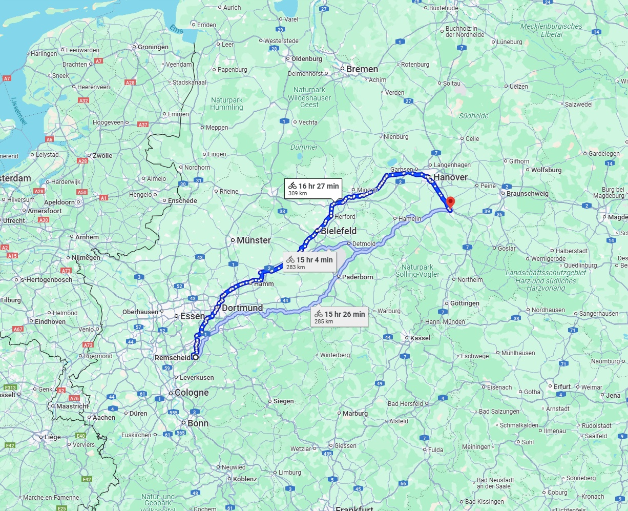Anreise von Remscheid Zu Hildesheim Über 