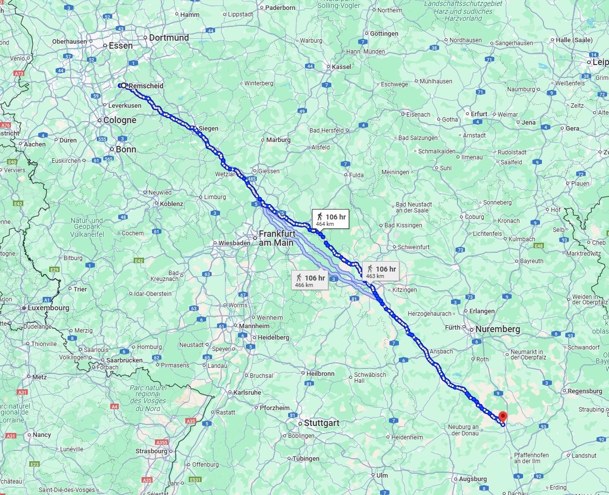 Anreise von Remscheid Zu Ingolstadt Über 