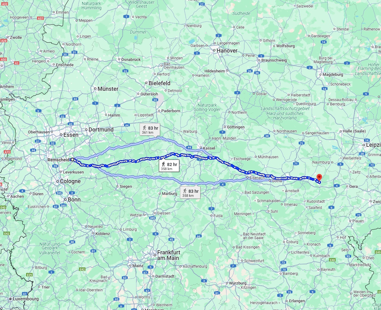 Anreise von Remscheid Zu Jena Über 