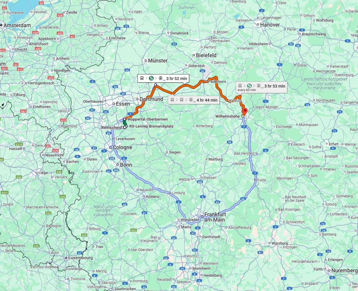 Anreise von Remscheid Zu Kassel Über 
