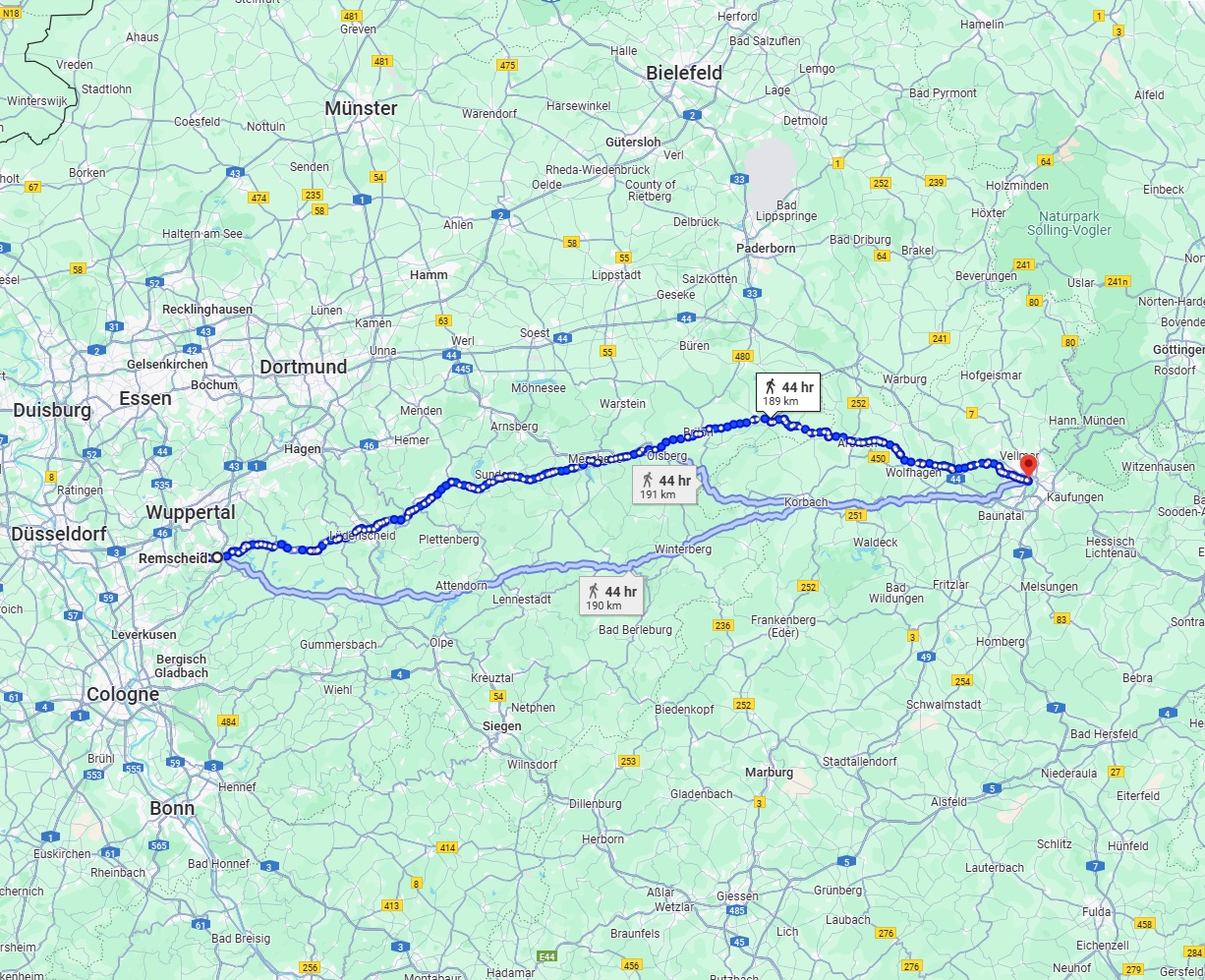 Anreise von Remscheid Zu Kassel Über 
