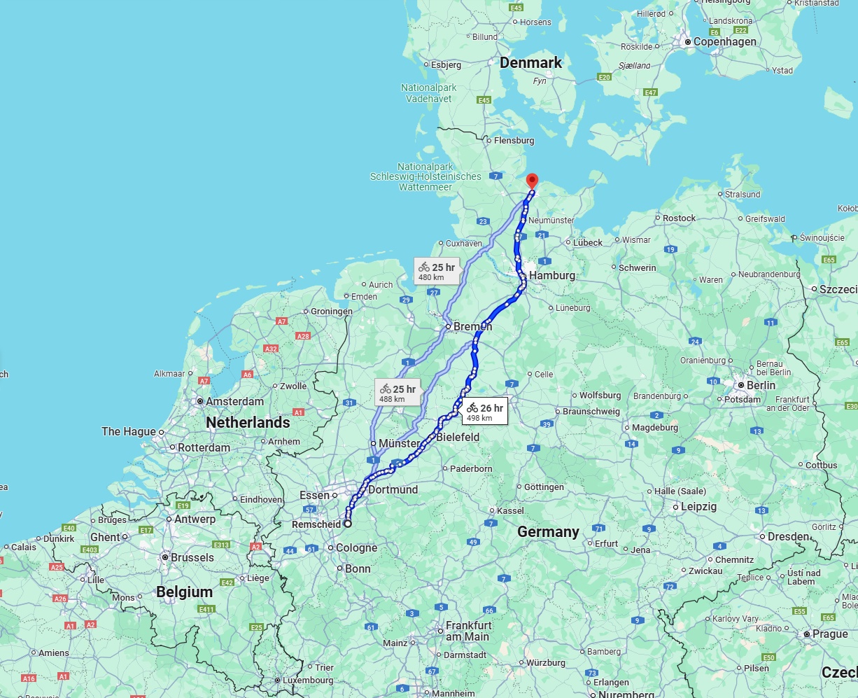 Anreise von Remscheid Zu Kiel Über 