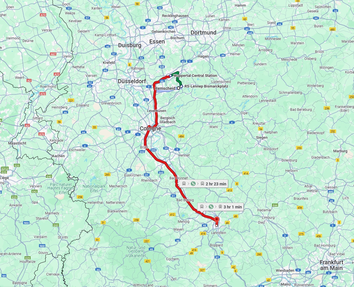 Anreise von Remscheid Zu Koblenz Über 