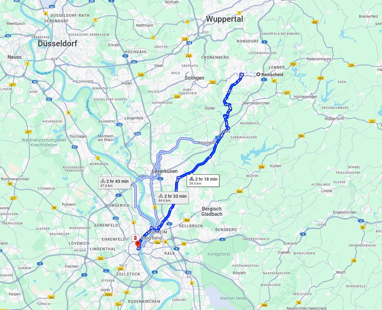 Anreise von Remscheid Zu Köln Über 