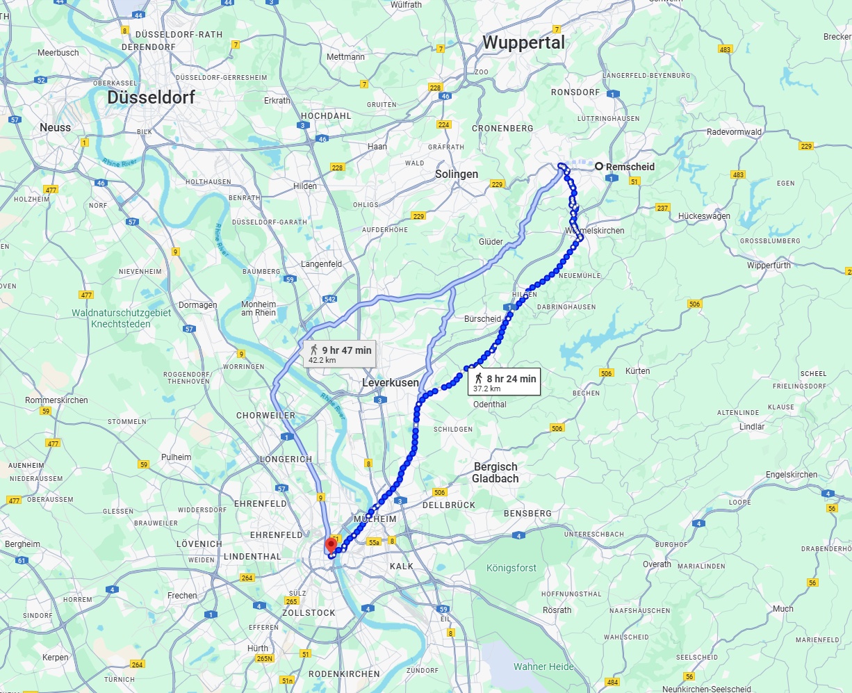Anreise von Remscheid Zu Köln Über 