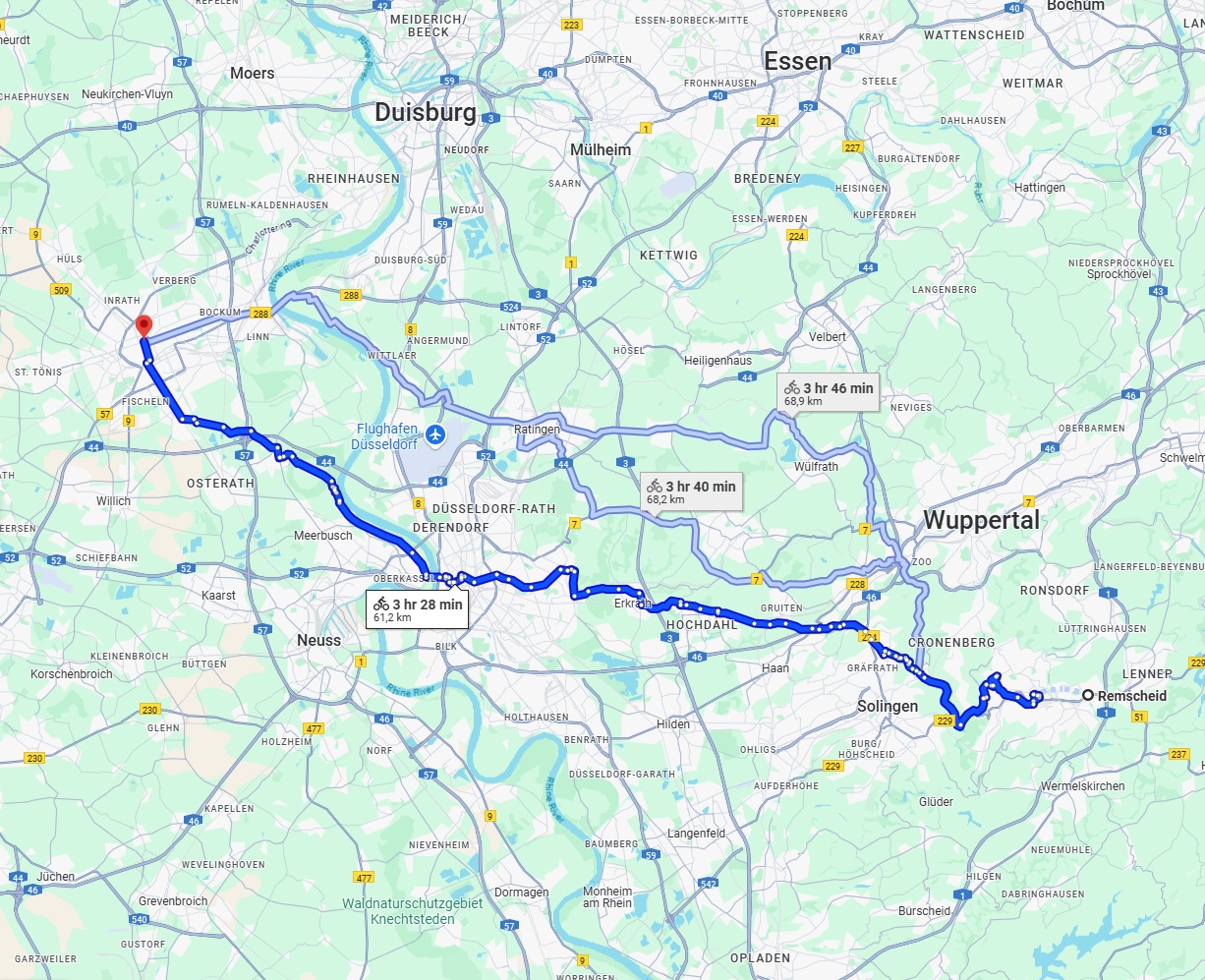Anreise von Remscheid Zu Krefeld Über 