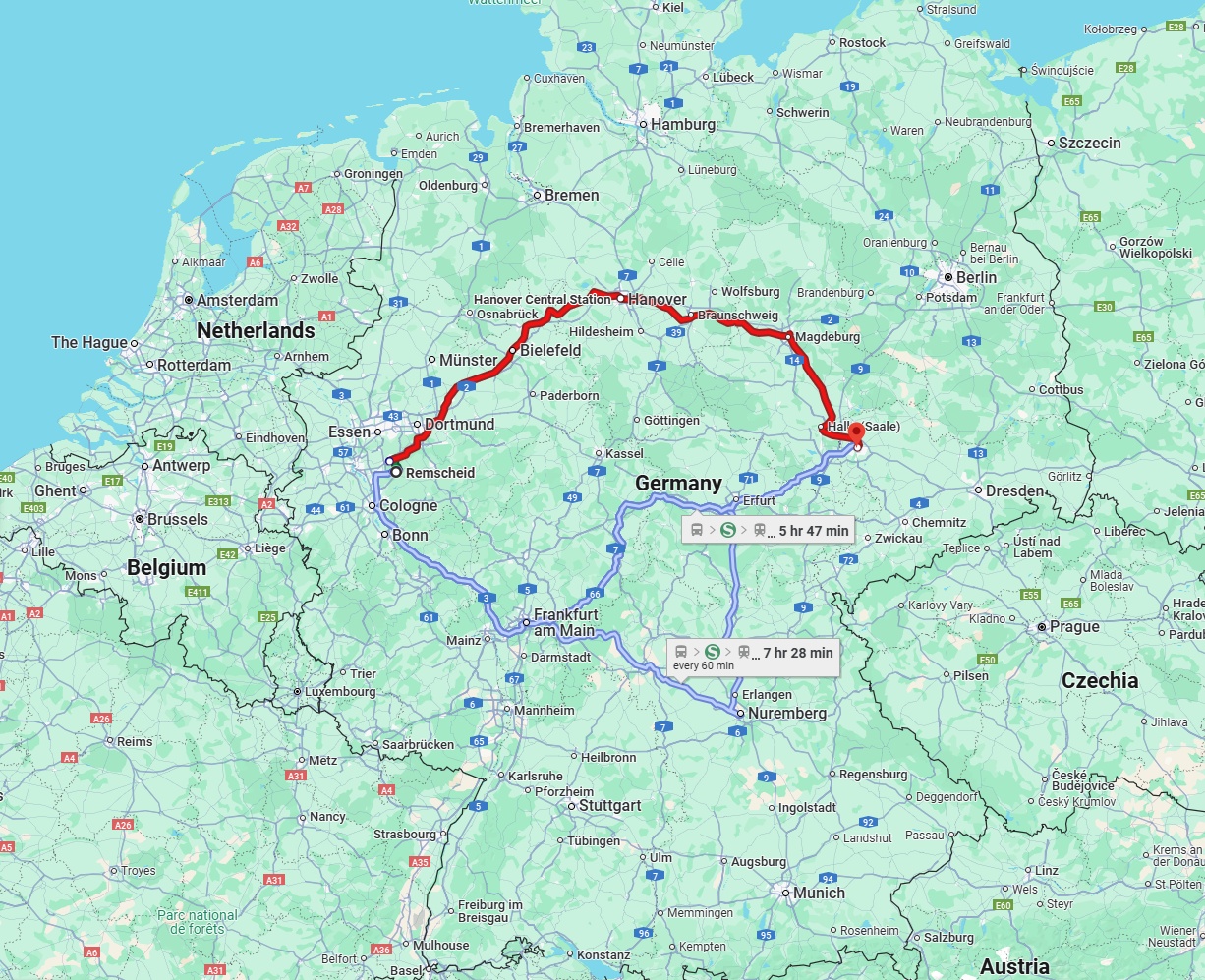 Anreise von Remscheid Zu Leipzig Über 