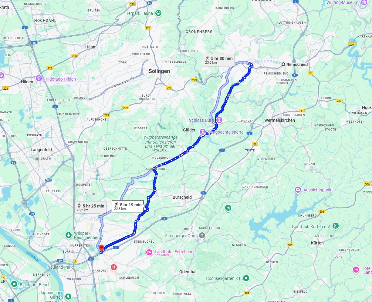 Anreise von Remscheid Zu Leverkusen Über 
