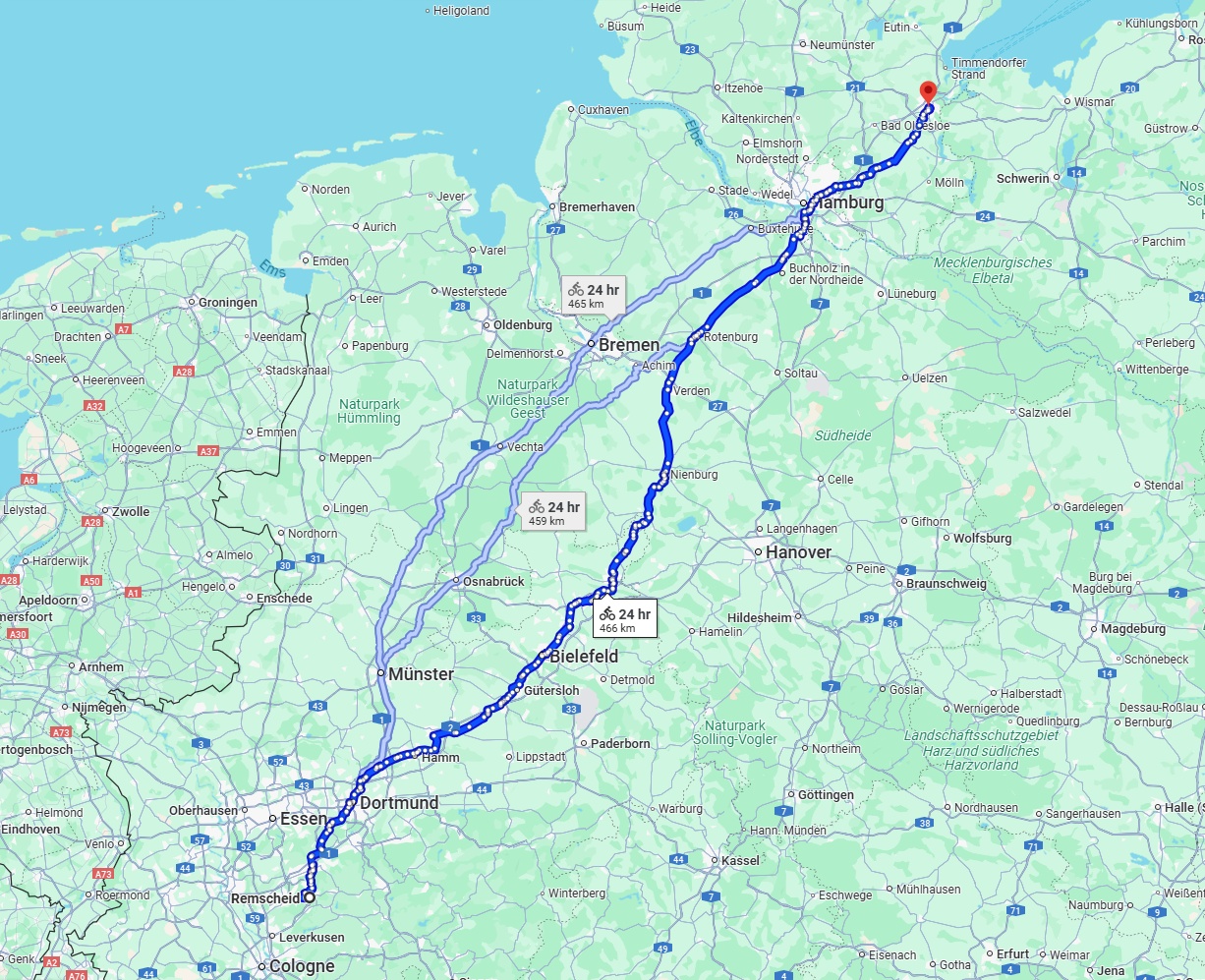 Anreise von Remscheid Zu Lübeck Über 