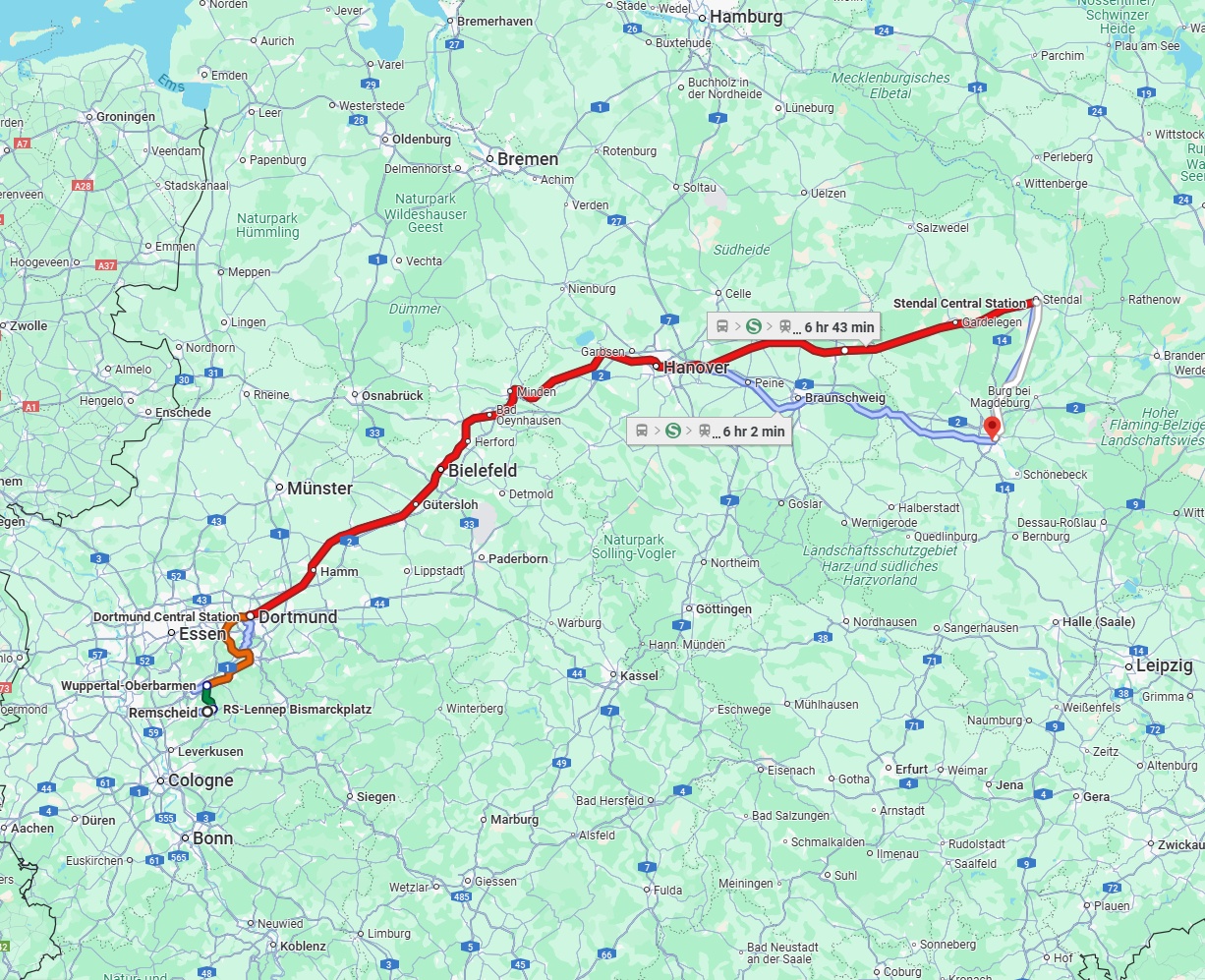 Anreise von Remscheid Zu Magdeburg Über 