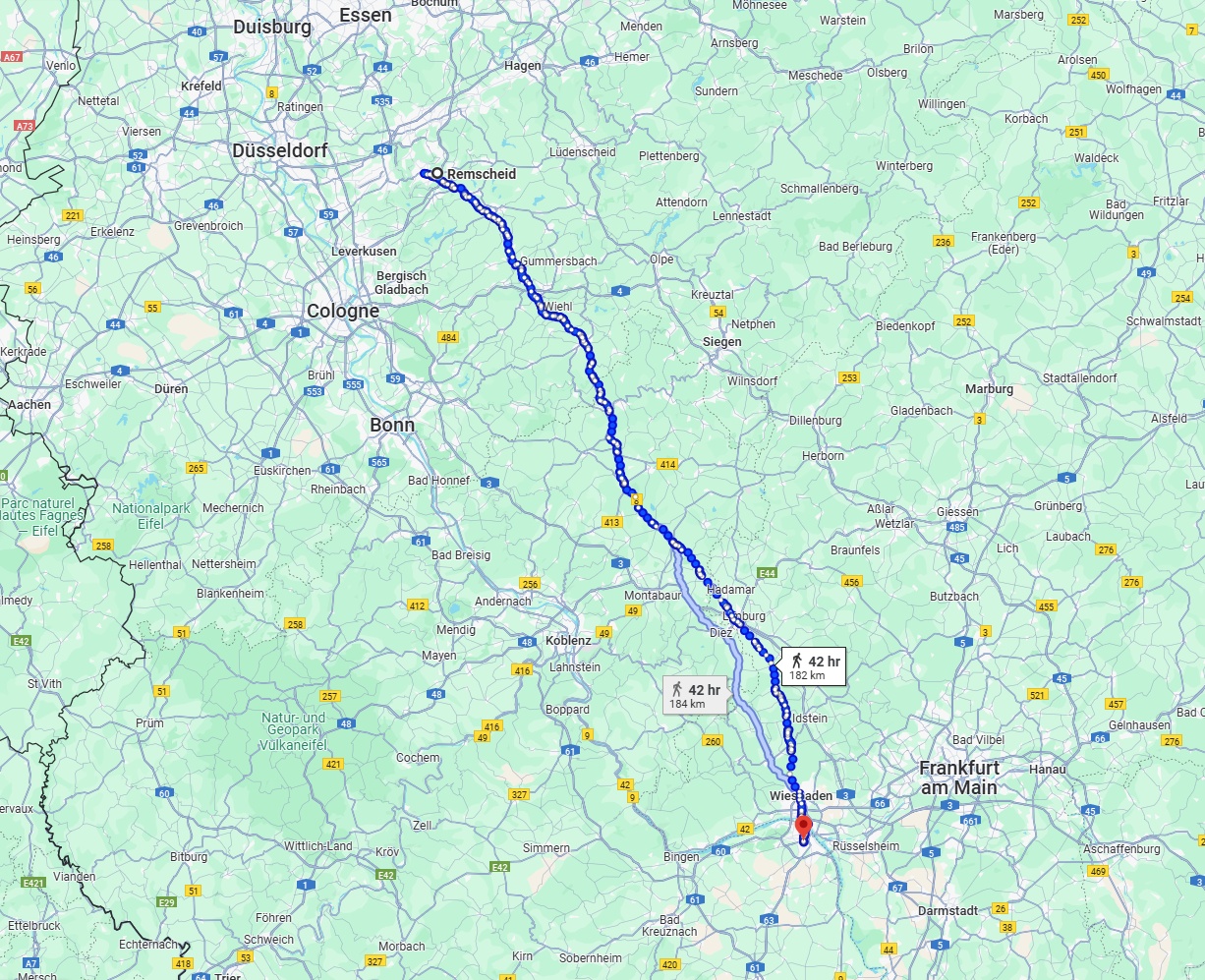 Anreise von Remscheid Zu Mainz Über 
