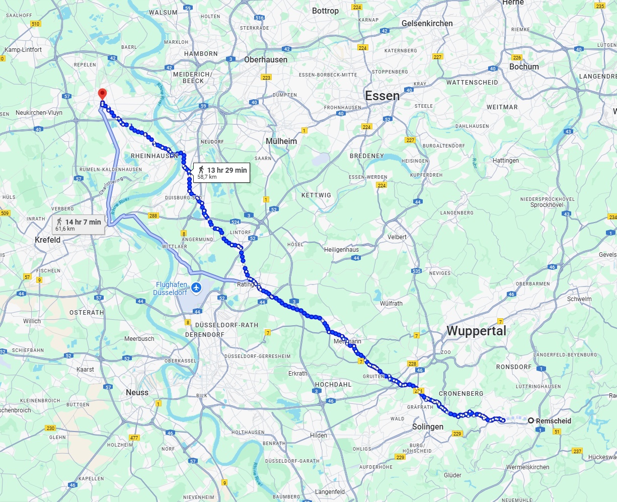 Anreise von Remscheid Zu Moers Über 