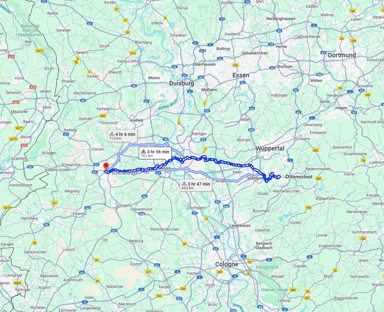 Anreise von Remscheid Zu Mönchengladbach Über 