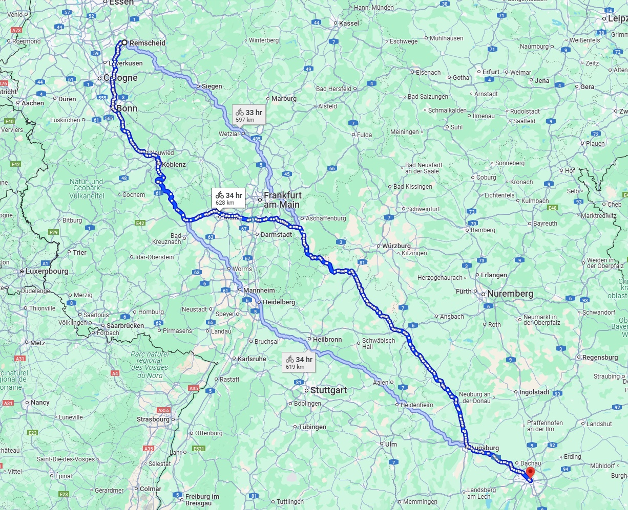 Anreise von Remscheid Zu München Über 