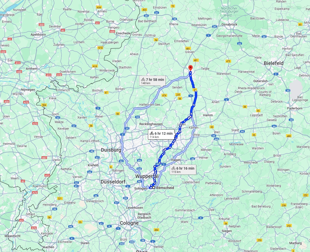 Anreise von Remscheid Zu Münster Über 