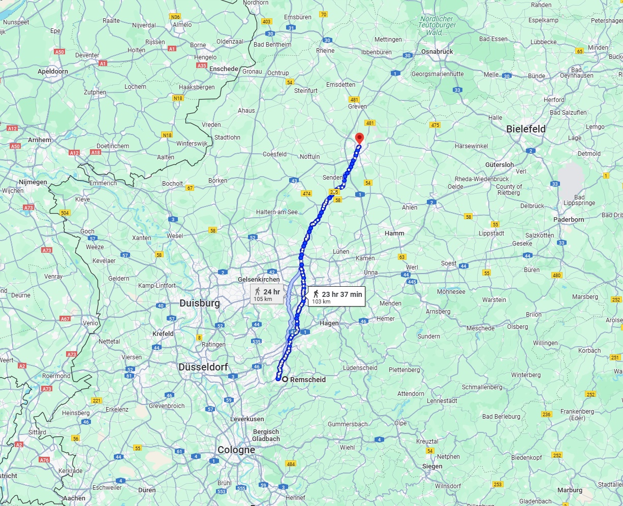 Anreise von Remscheid Zu Münster Über 