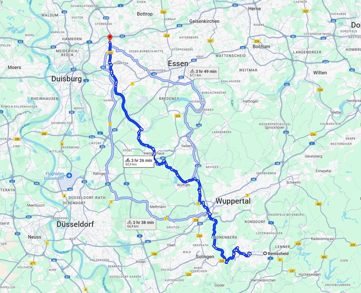 Anreise von Remscheid Zu Oberhausen Über 