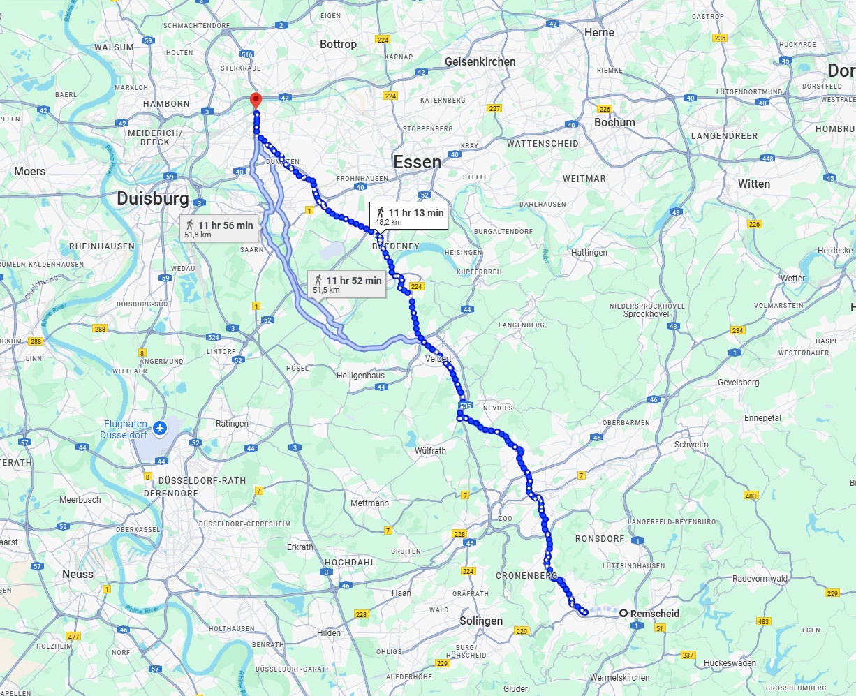 Anreise von Remscheid Zu Oberhausen Über 