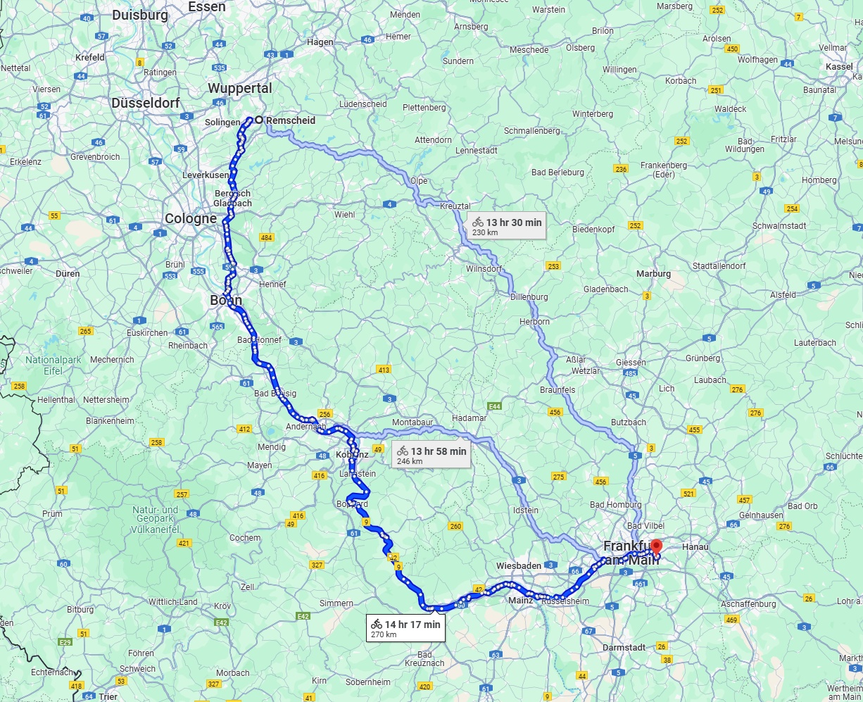 Anreise von Remscheid Zu Offenbach am Main Über 