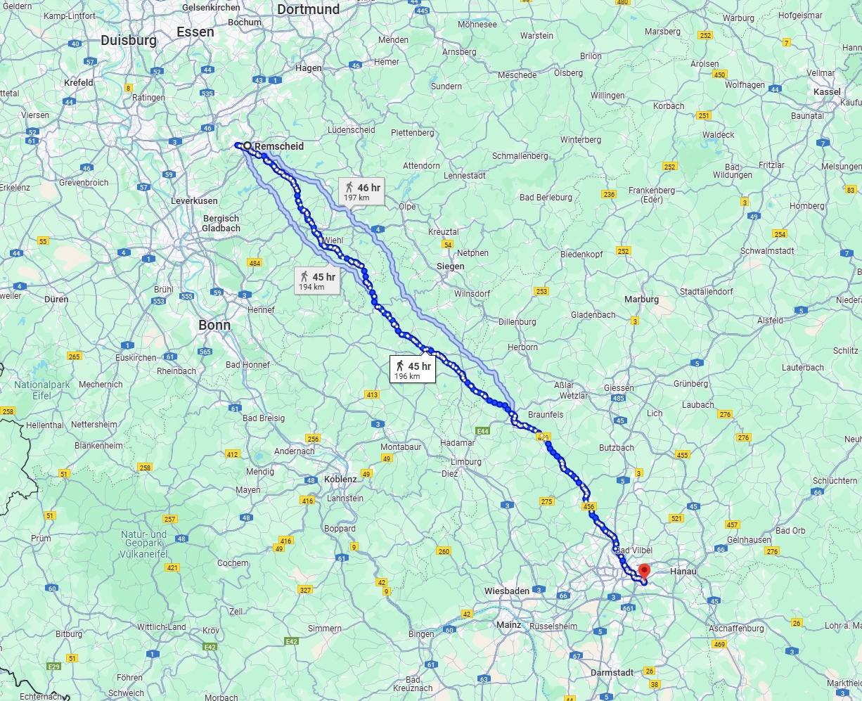Anreise von Remscheid Zu Offenbach am Main Über 