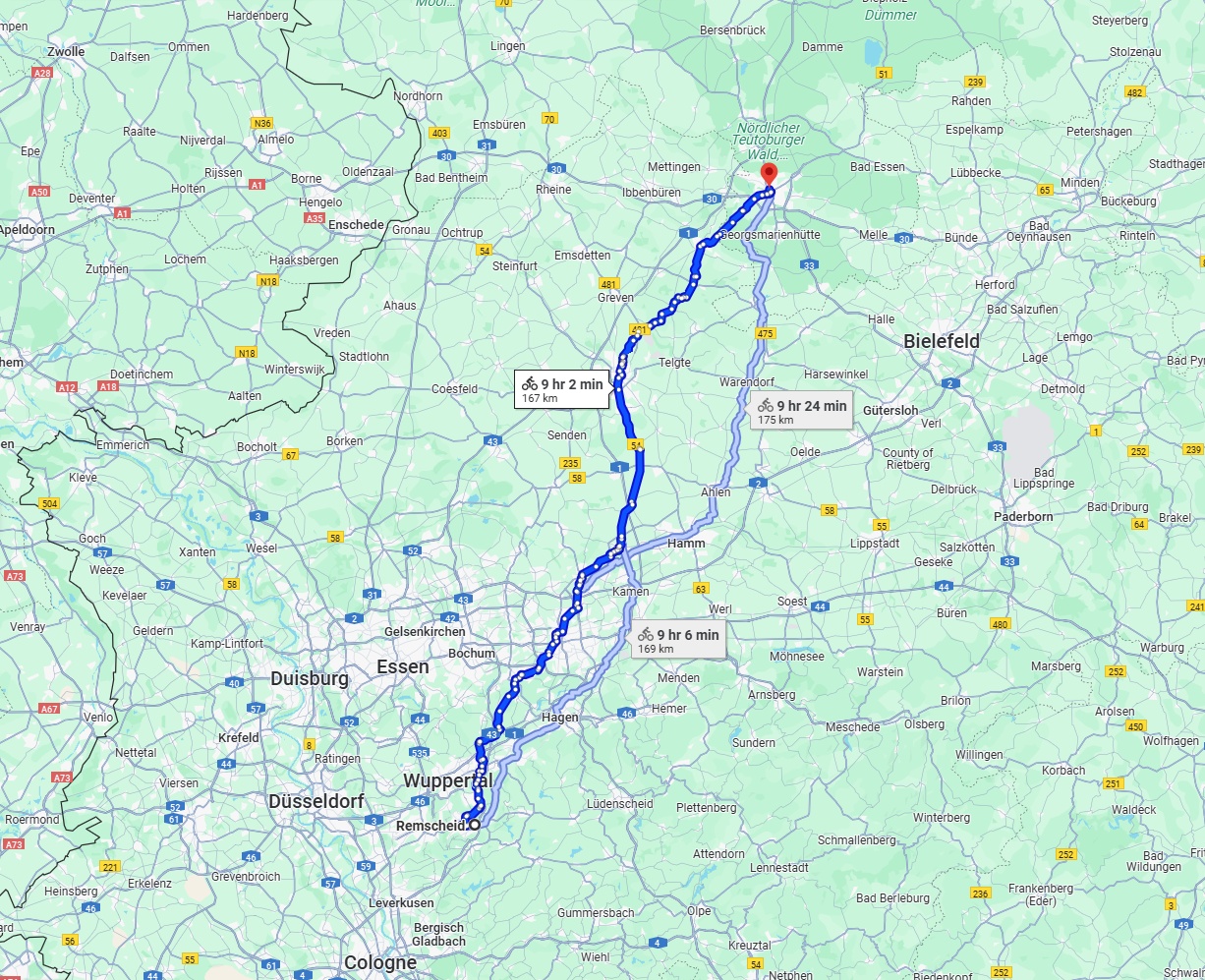 Anreise von Remscheid Zu Osnabrück Über 