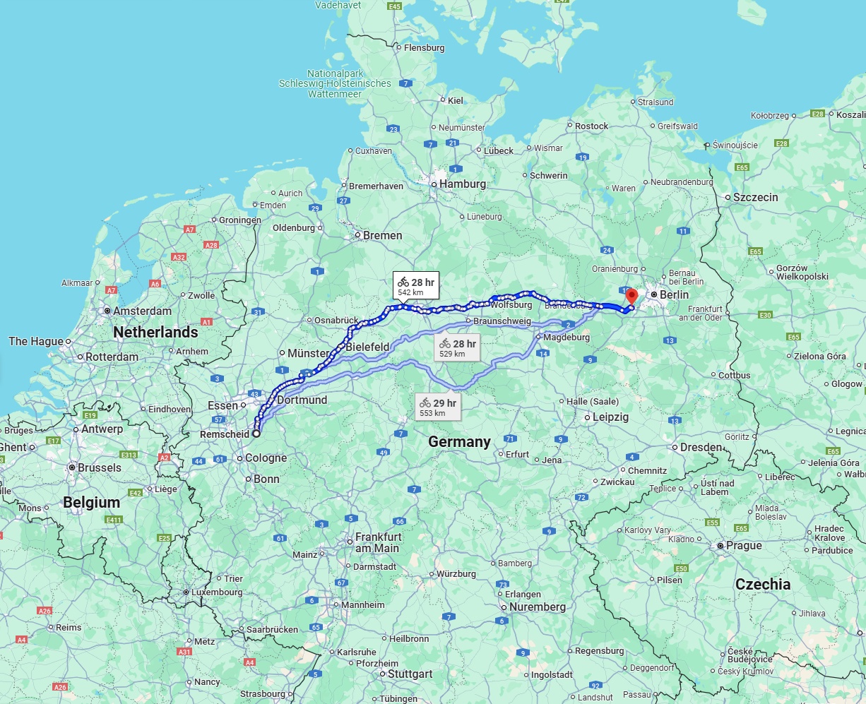 Anreise von Remscheid Zu Potsdam Über 