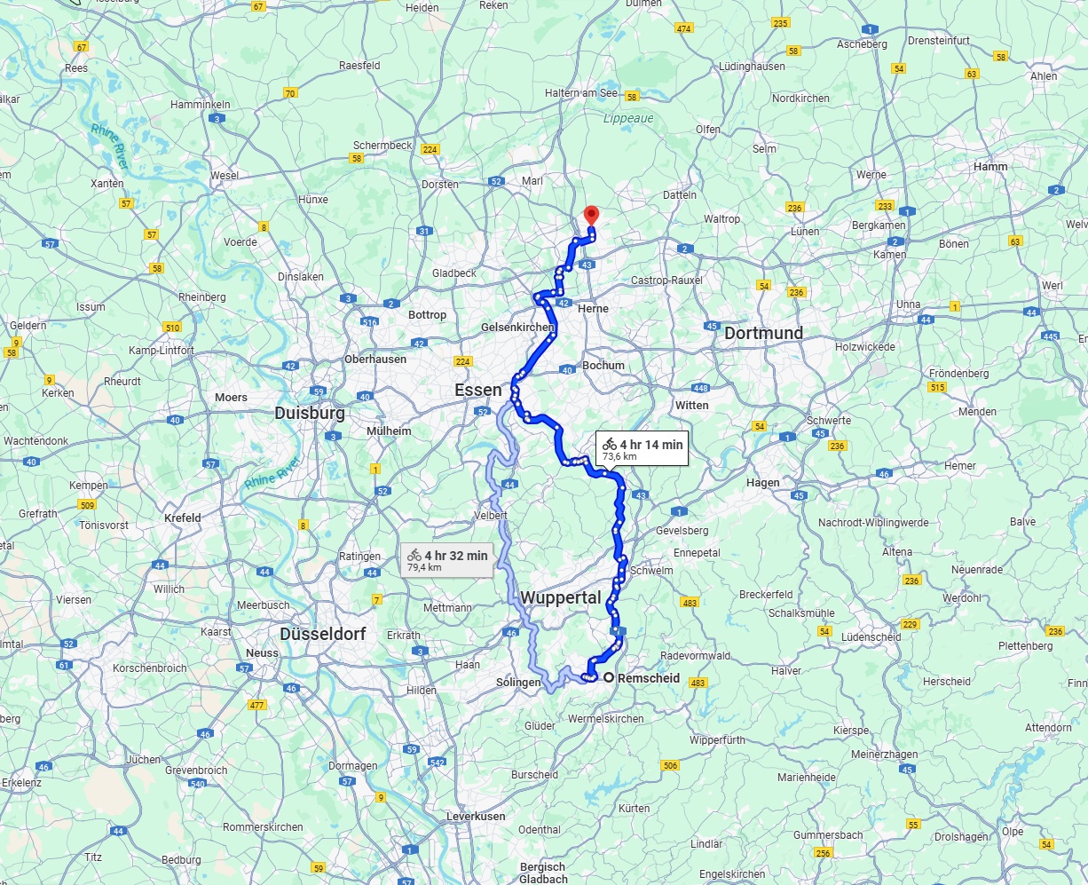 Anreise von Remscheid Zu Recklinghausen Über 