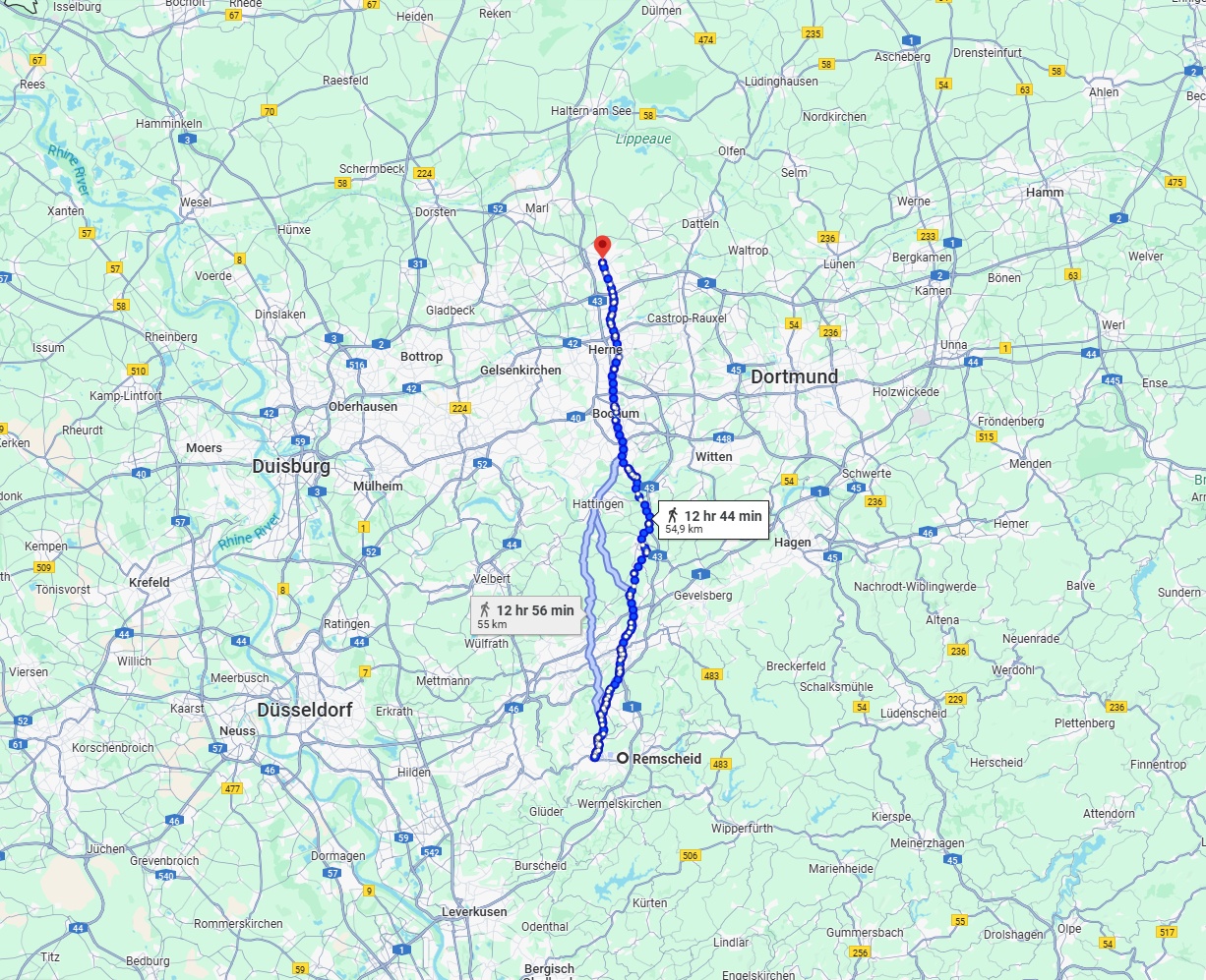 Anreise von Remscheid Zu Recklinghausen Über 