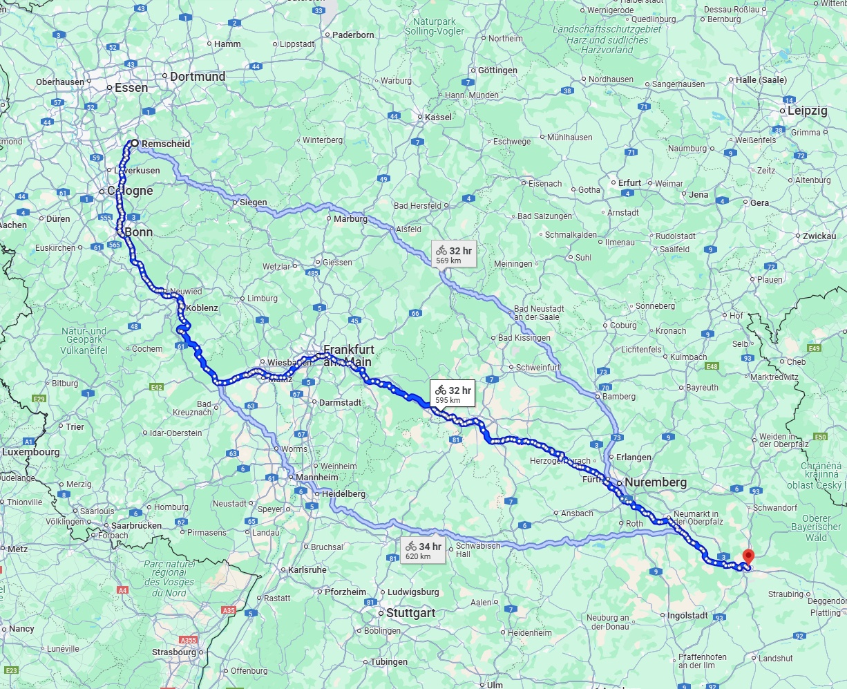 Anreise von Remscheid Zu Regensburg Über 