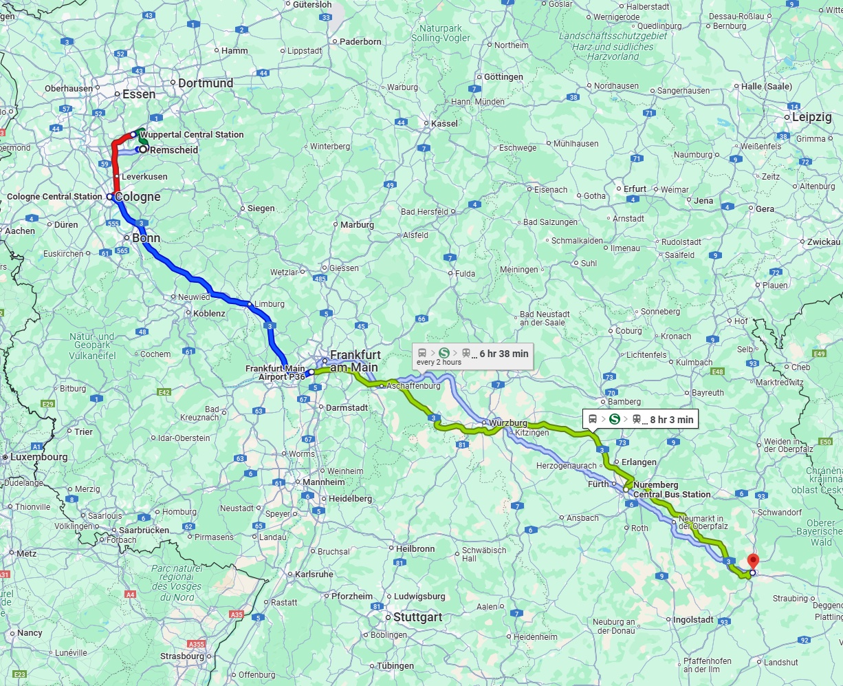 Anreise von Remscheid Zu Regensburg Über 
