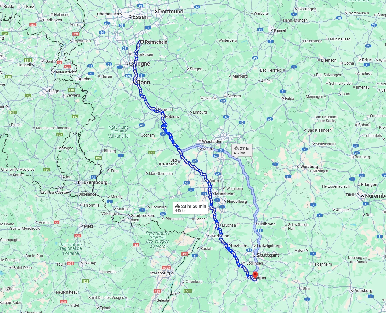 Anreise von Remscheid Zu Reutlingen Über 