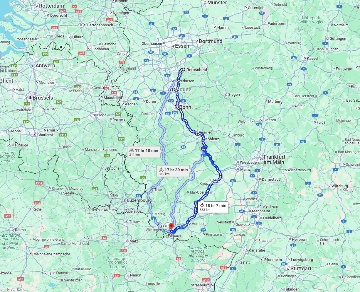 Anreise von Remscheid Zu Saarbrücken Über 