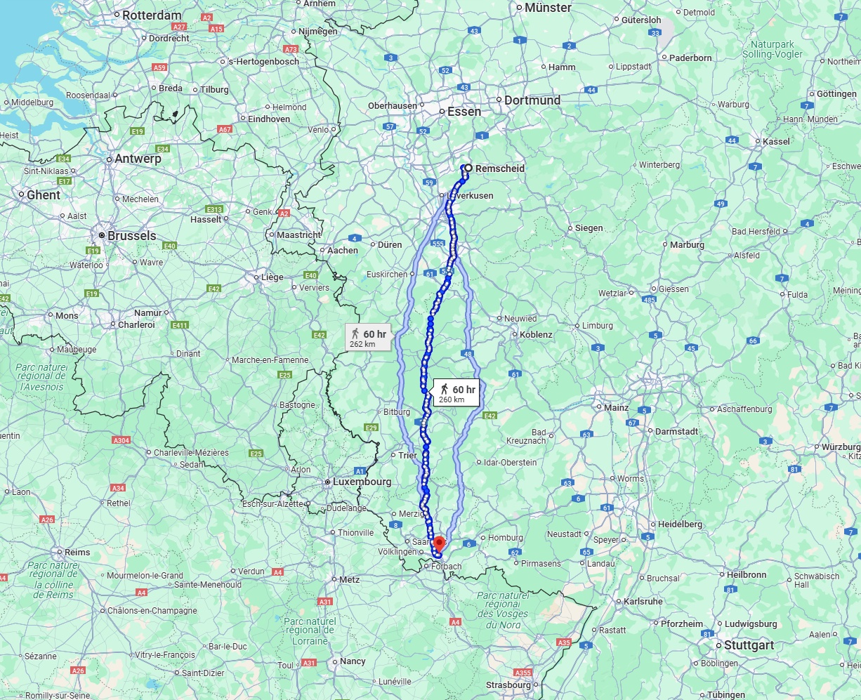 Anreise von Remscheid Zu Saarbrücken Über 