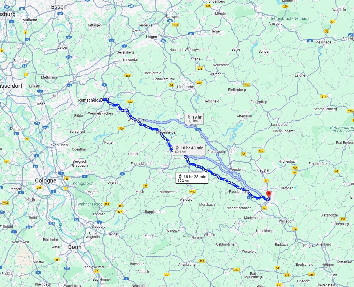 Anreise von Remscheid Zu Siegen Über 