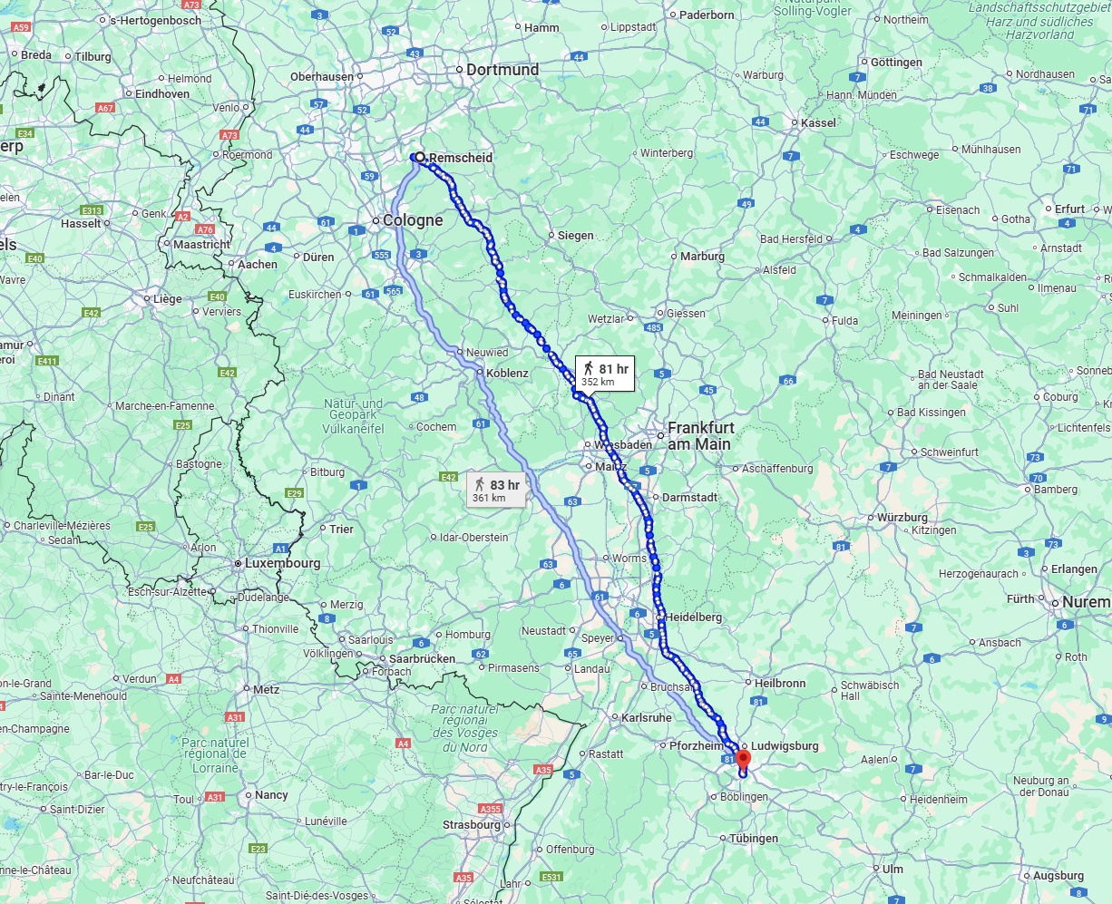 Anreise von Remscheid Zu Stuttgart Über 