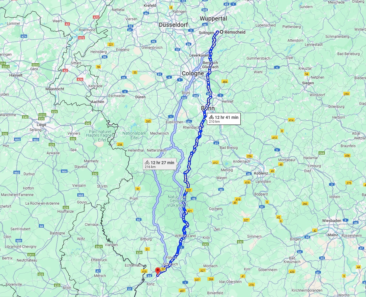 Anreise von Remscheid Zu Trier Über 