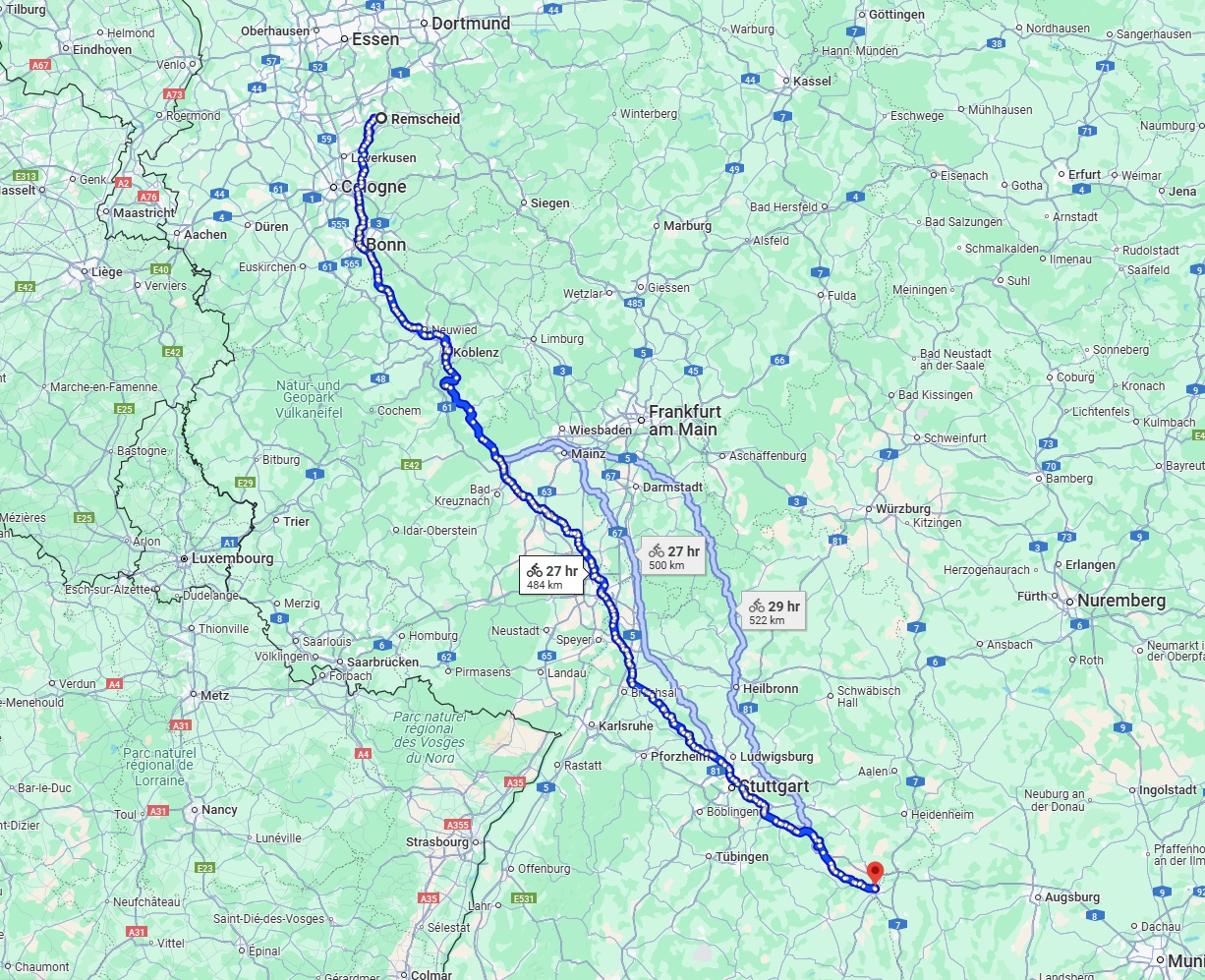 Anreise von Remscheid Zu Ulm Über 