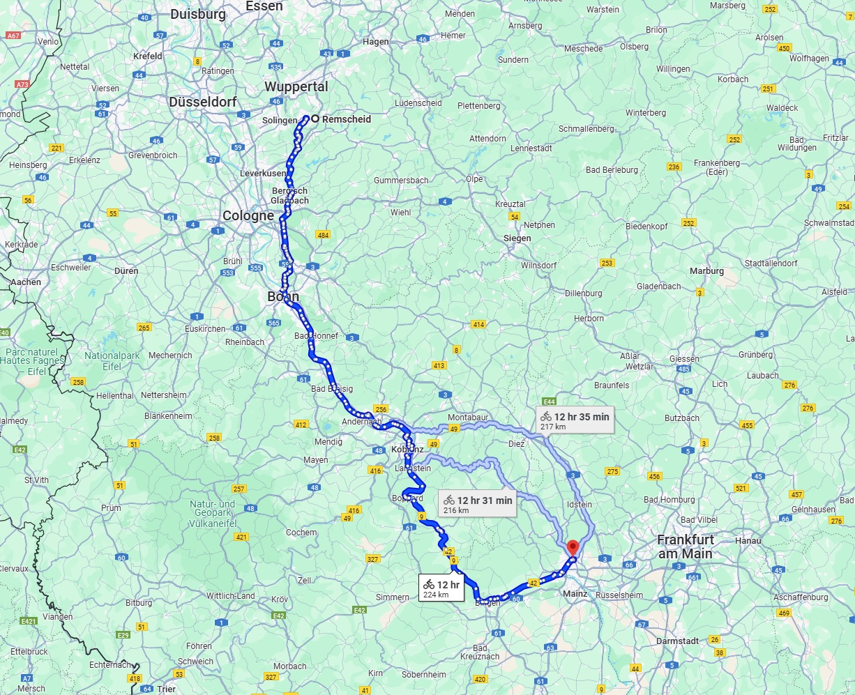 Anreise von Remscheid Zu Wiesbaden Über 