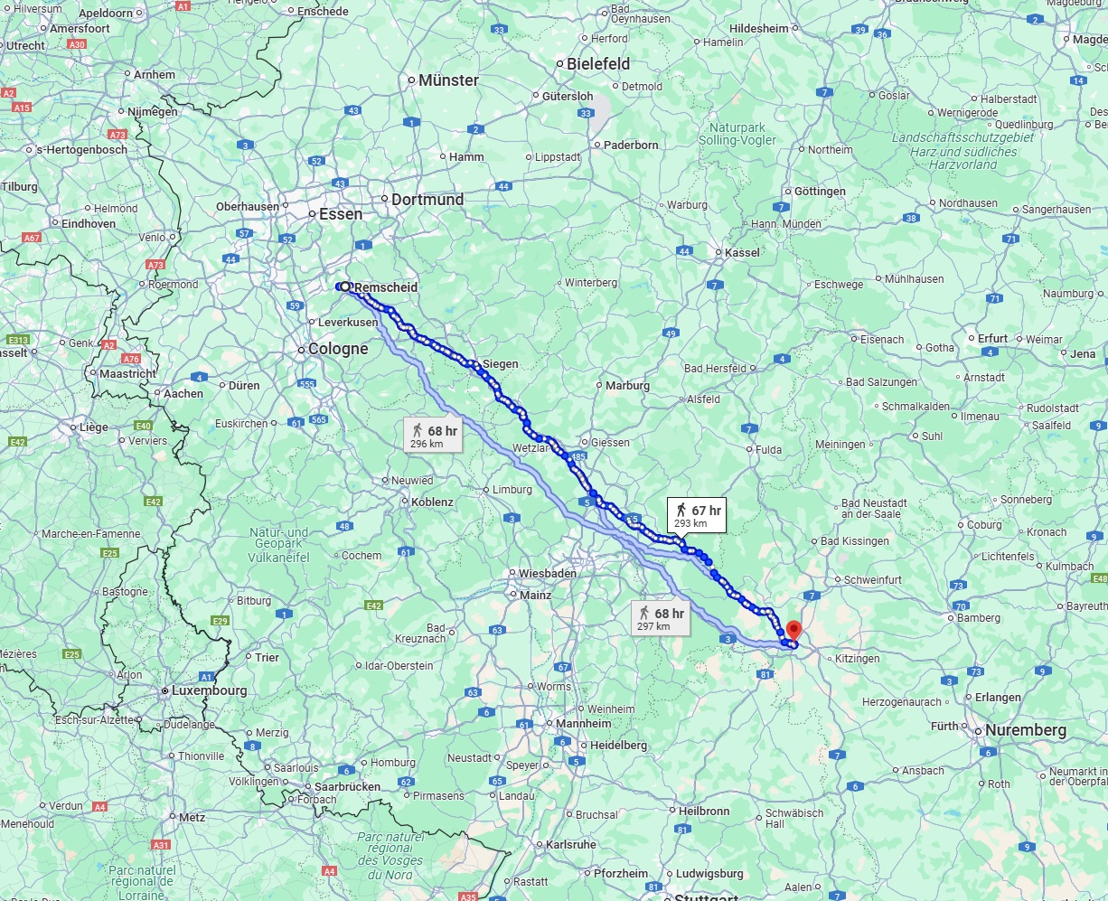 Anreise von Remscheid Zu Würzburg Über 