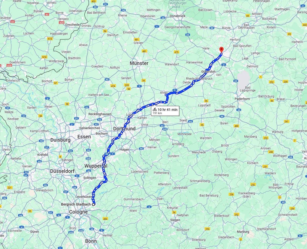 Anreise von Bergisch Gladbach Zu Bielefeld Über 