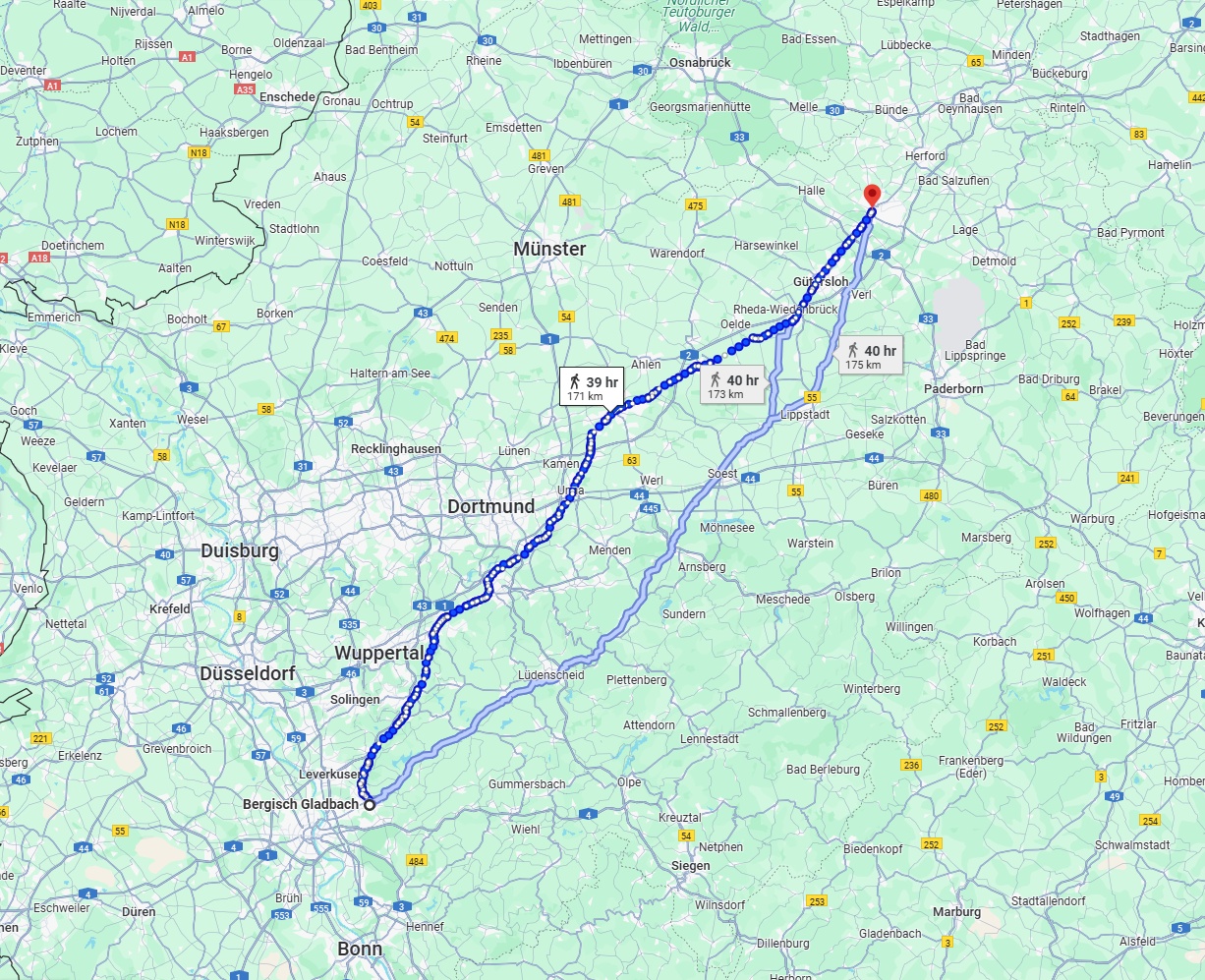 Anreise von Bergisch Gladbach Zu Bielefeld Über 