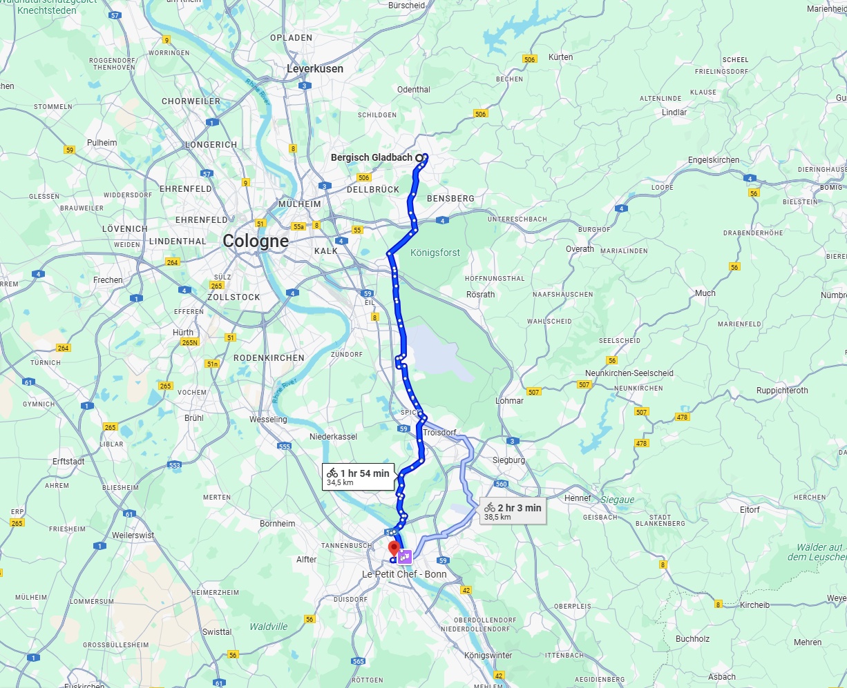 Anreise von Bergisch Gladbach Zu Bonn Über 