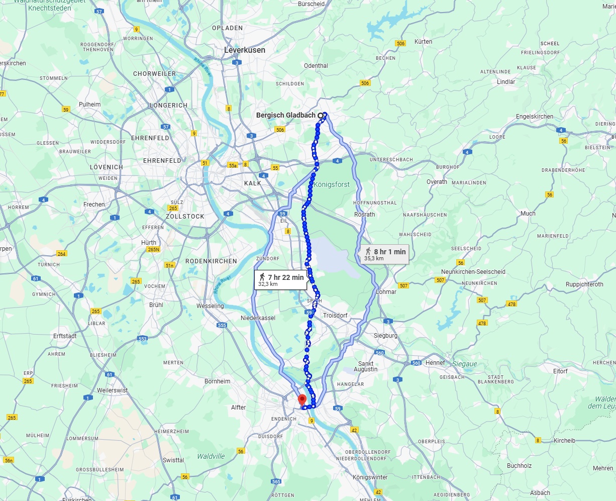 Anreise von Bergisch Gladbach Zu Bonn Über 
