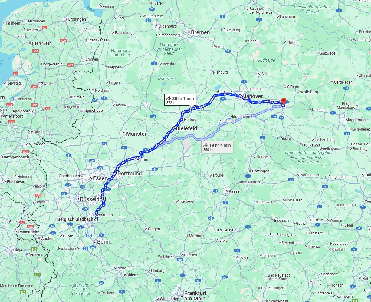 Anreise von Bergisch Gladbach Zu Braunschweig Über 