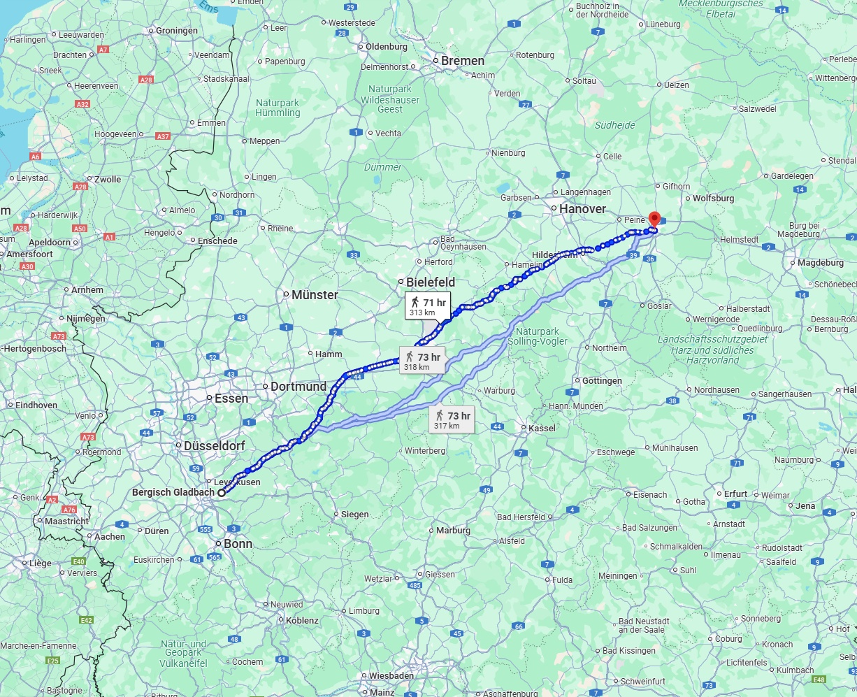 Anreise von Bergisch Gladbach Zu Braunschweig Über 