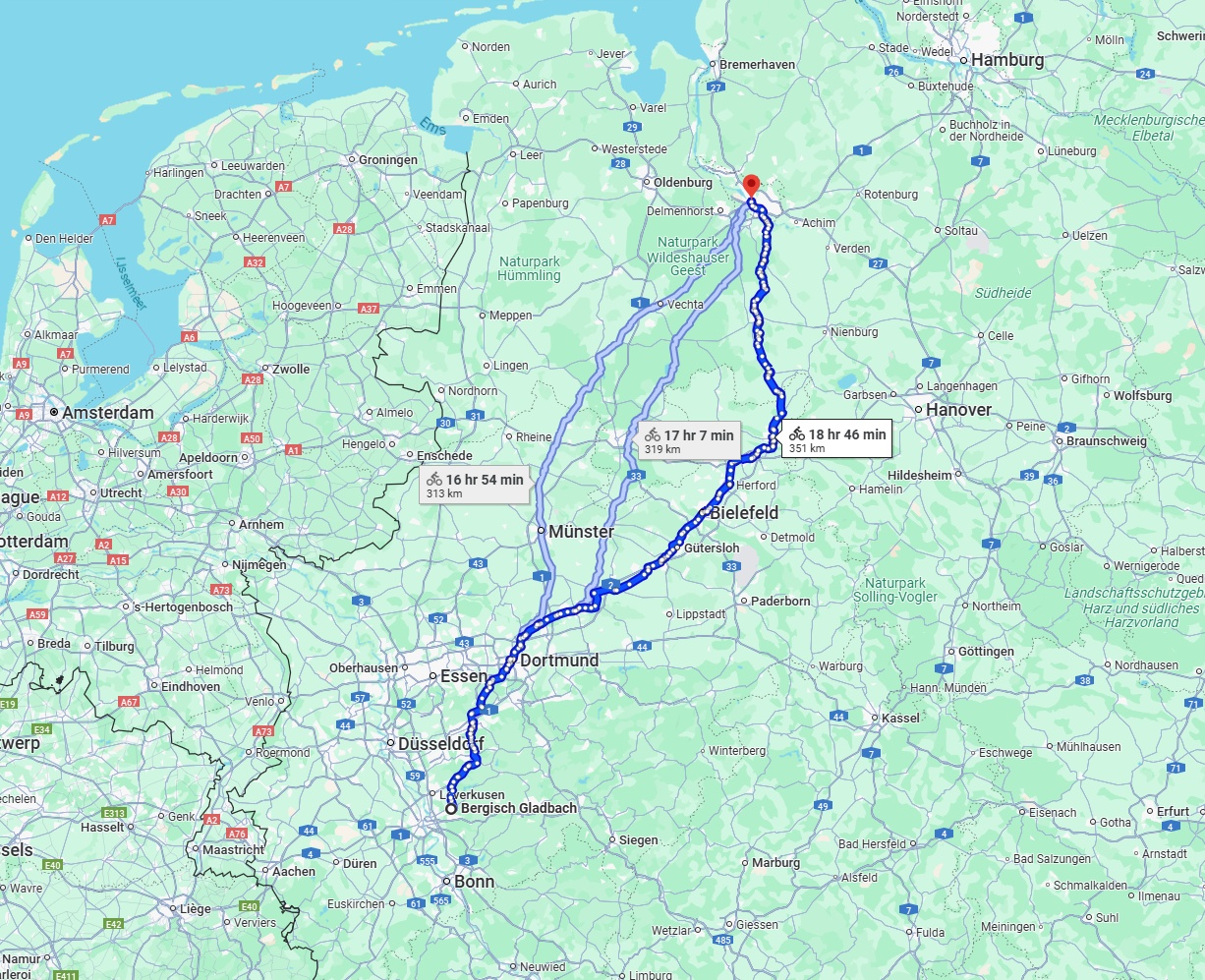 Anreise von Bergisch Gladbach Zu Bremen Über 