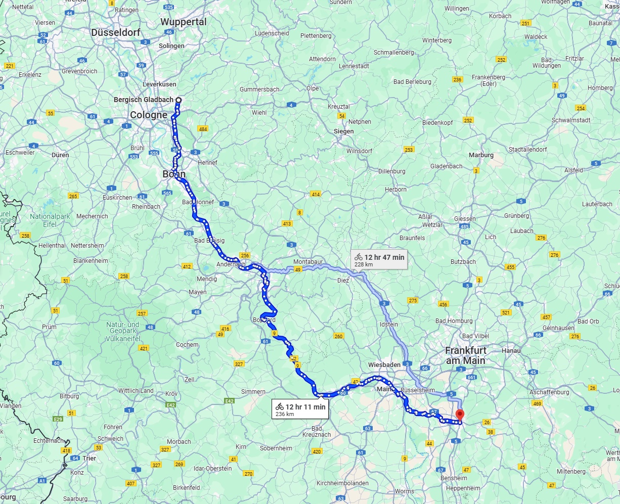 Anreise von Bergisch Gladbach Zu Darmstadt Über 