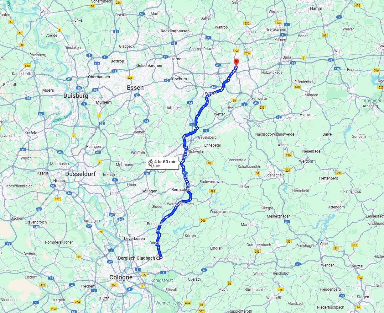 Anreise von Bergisch Gladbach Zu Dortmund Über 