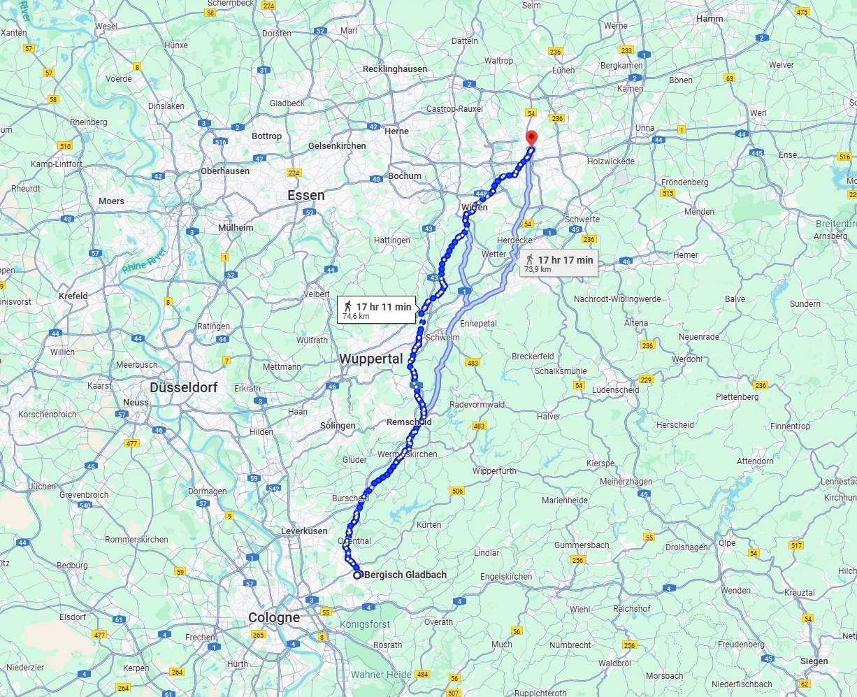 Anreise von Bergisch Gladbach Zu Dortmund Über 