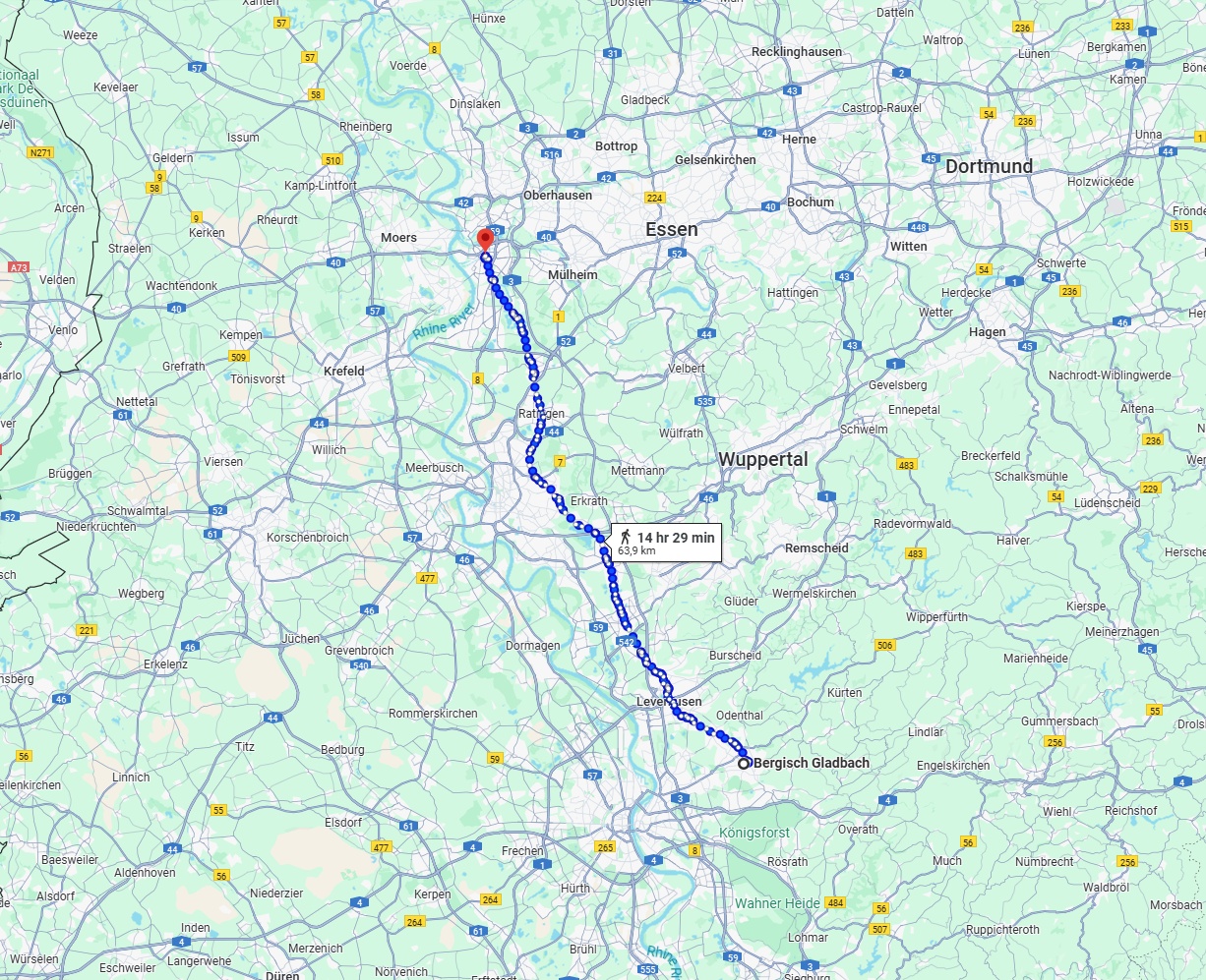 Anreise von Bergisch Gladbach Zu Duisburg Über 